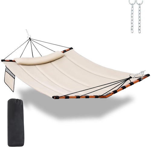 CYIKE 12 FT Double Hammock with Hardwood Spreader Bar