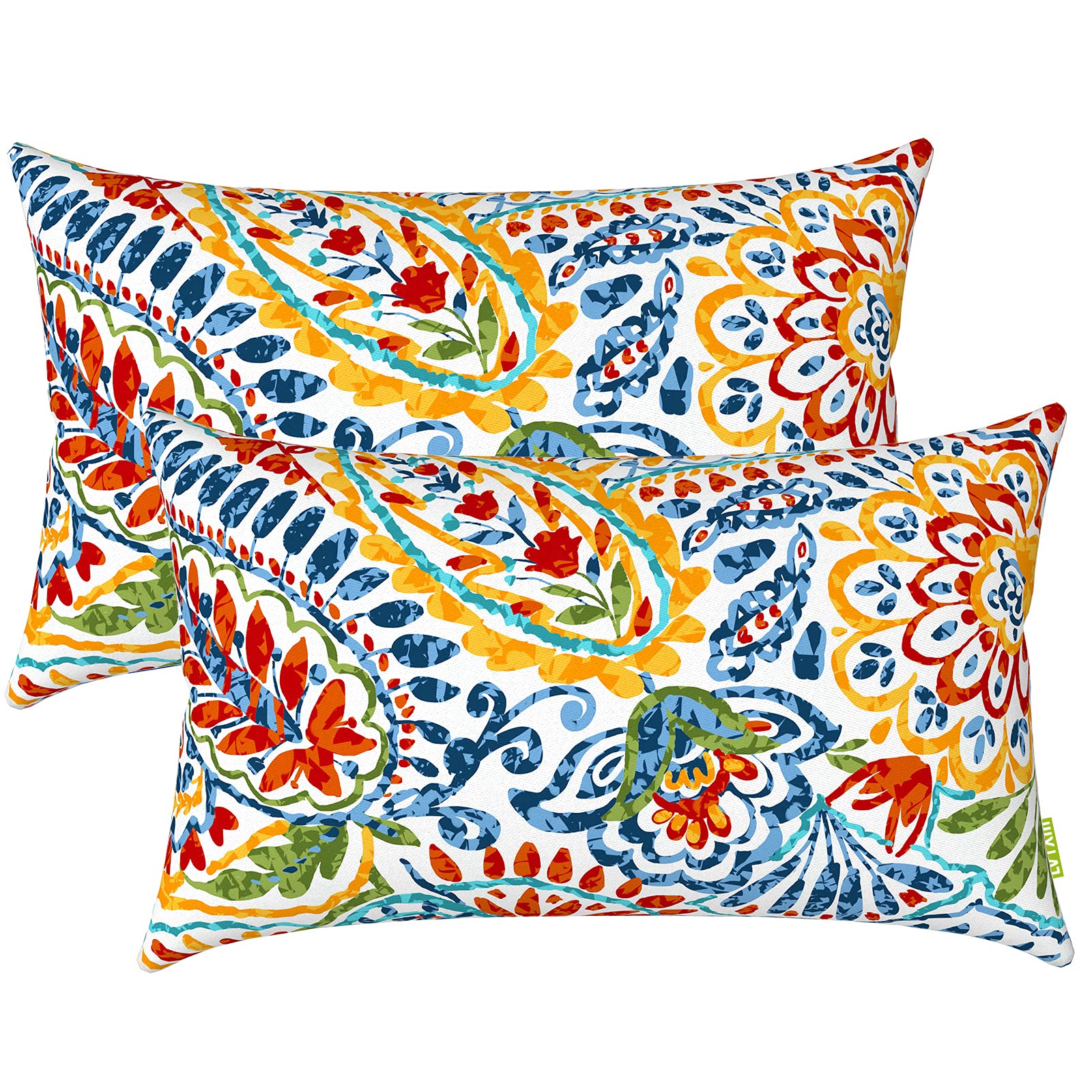 CYIKE Set of 2 12 x 20 Inch Outdoor Lumbar Pillows
