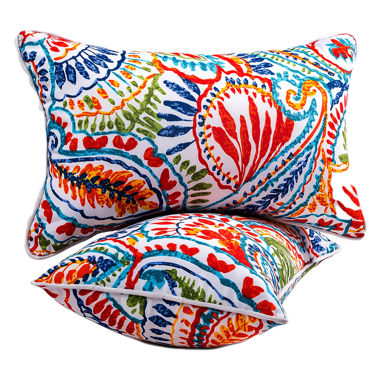 CYIKE 12 x 20 Inch Waterproof Patio Lumbar Pillows