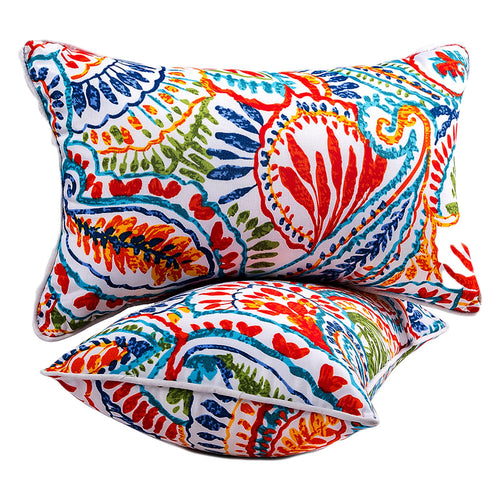 CYIKE 12 x 20 Inch Waterproof Patio Lumbar Pillows