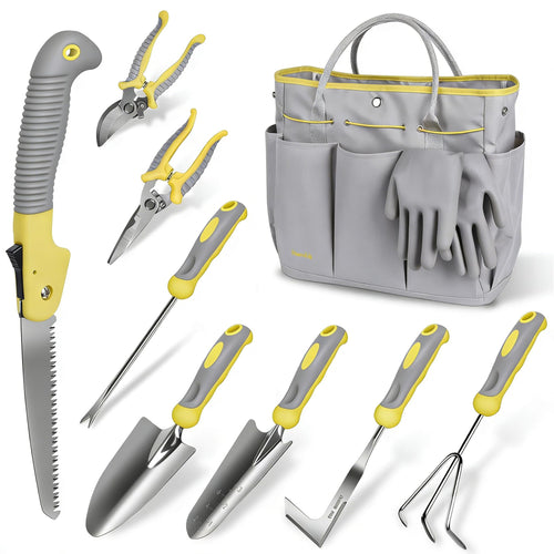 CYIKE 10-piece Stainless Steel Garden Tools Set