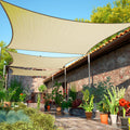CYIKE 10' x 20' Beige Rectangle Sun Shade Sail