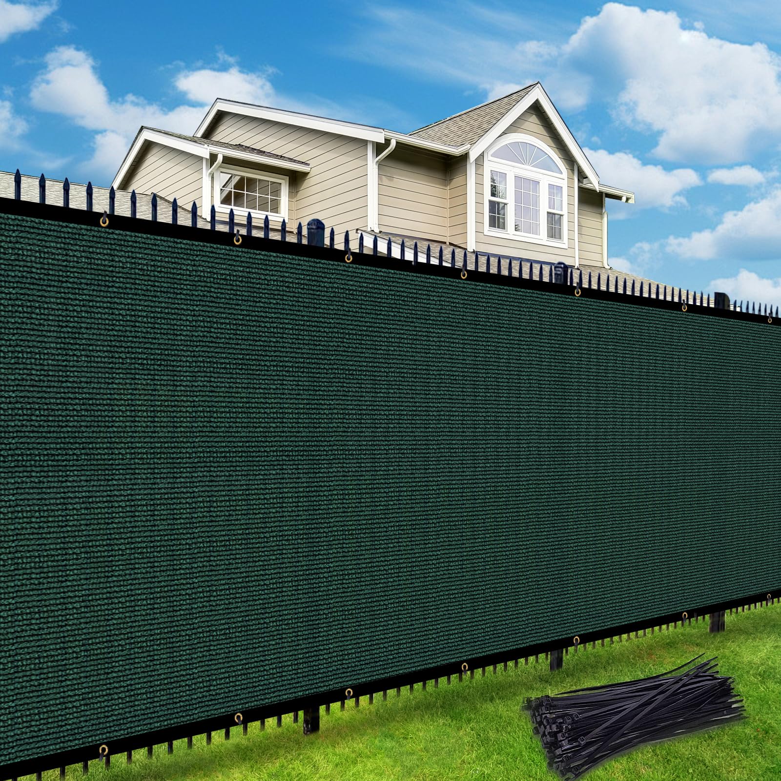 CYIKE 6 x 50 Ft Dark Green Fence Privacy Screen